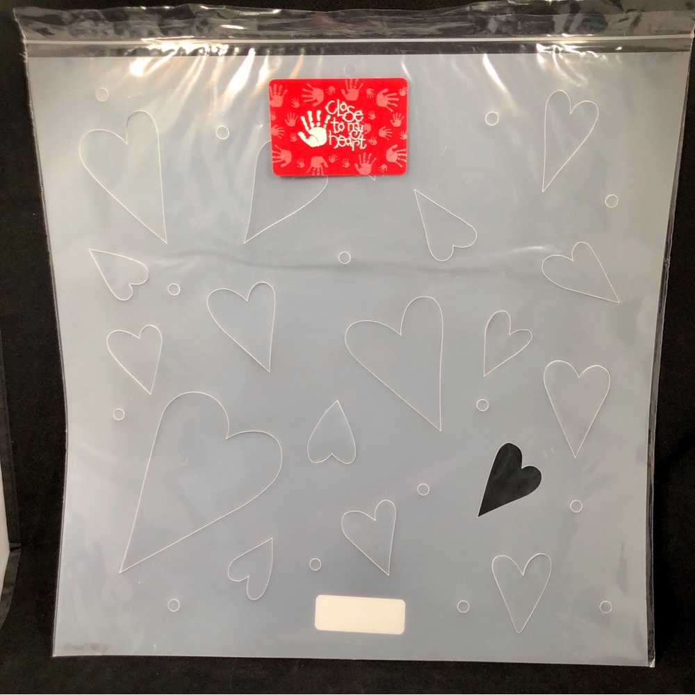 CLOSE TO MY HEART - HEART’S DESIRE PLASTIC STENCIL (# 1845)